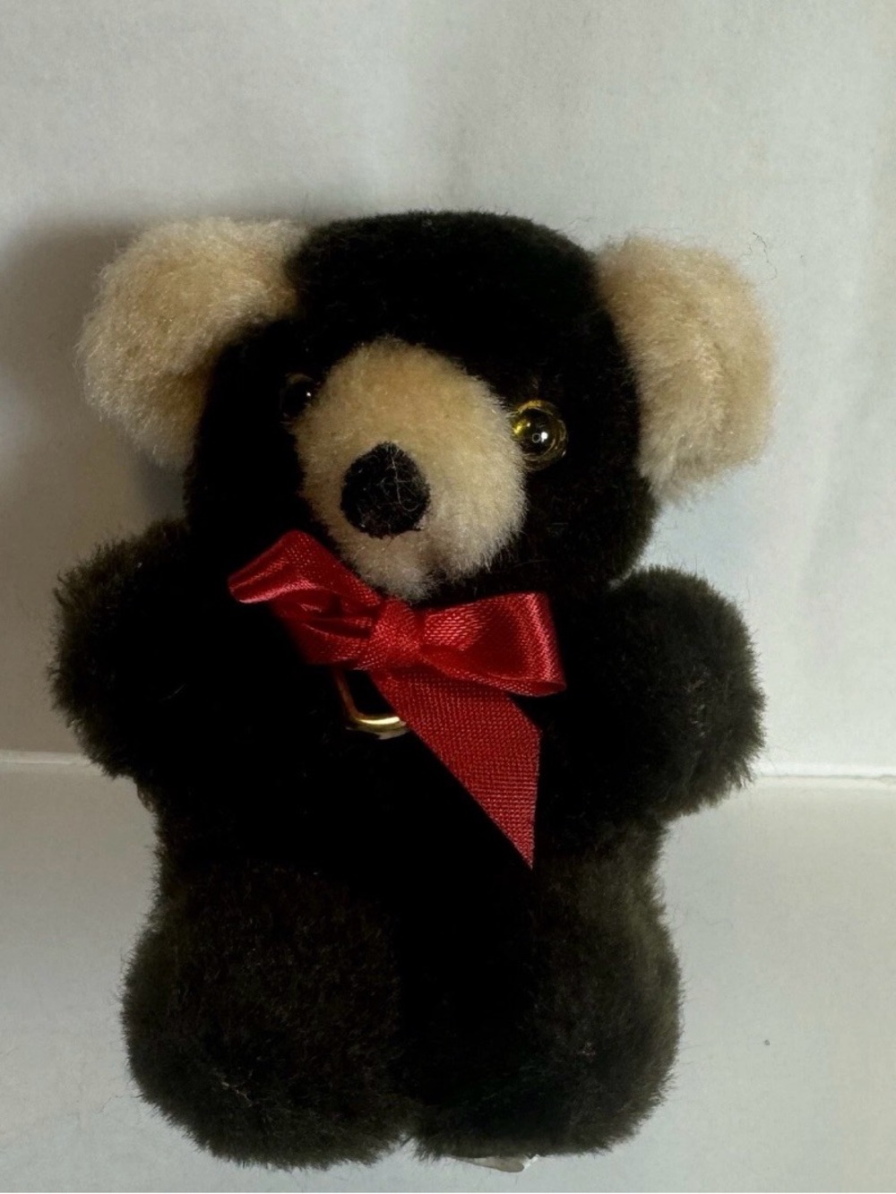 St. Regis Ltd. Vintage Stuffed Mini Bear with Gold Heart Teddy Bear Brown Bear